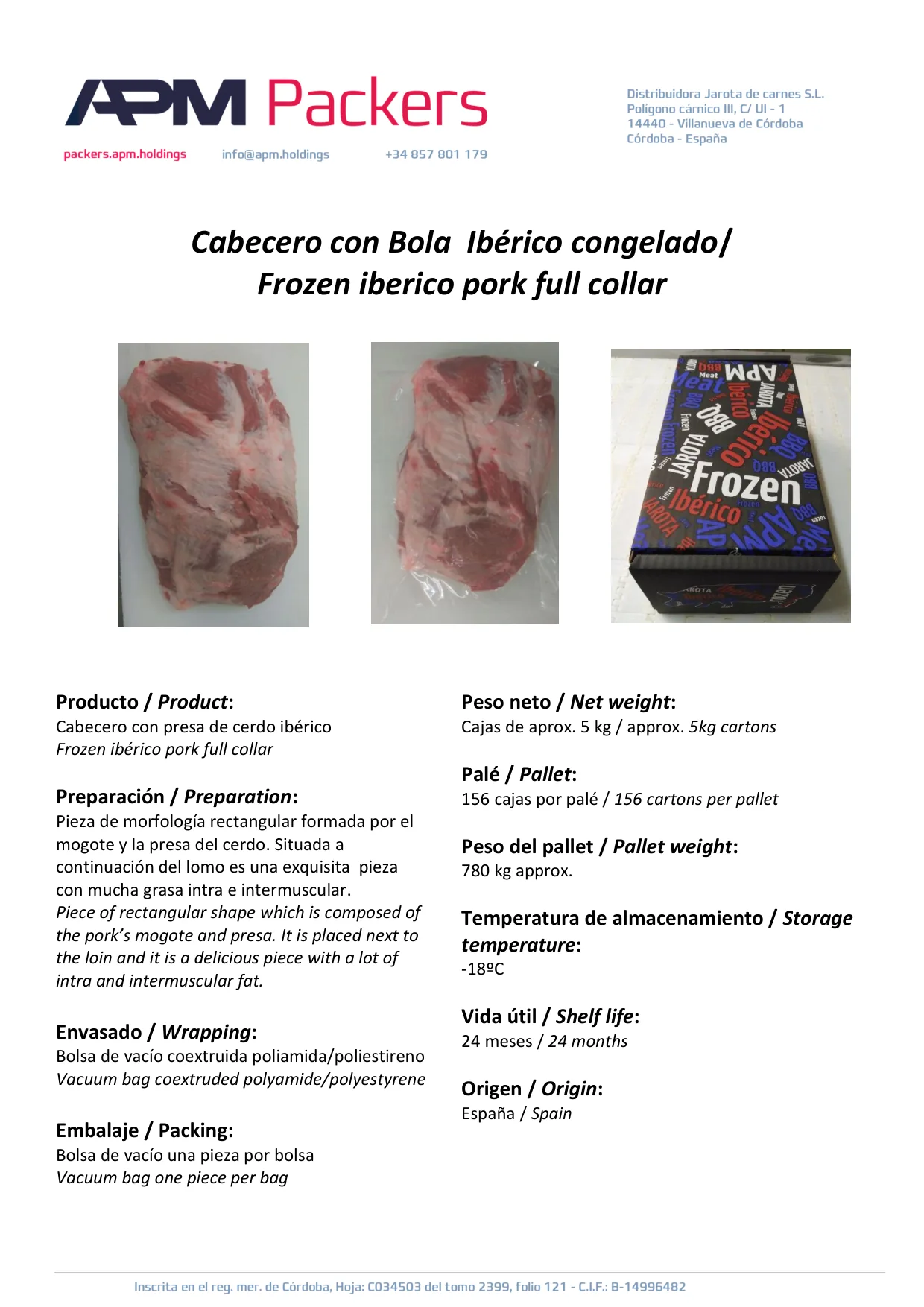 Cabecero ibérico con bola