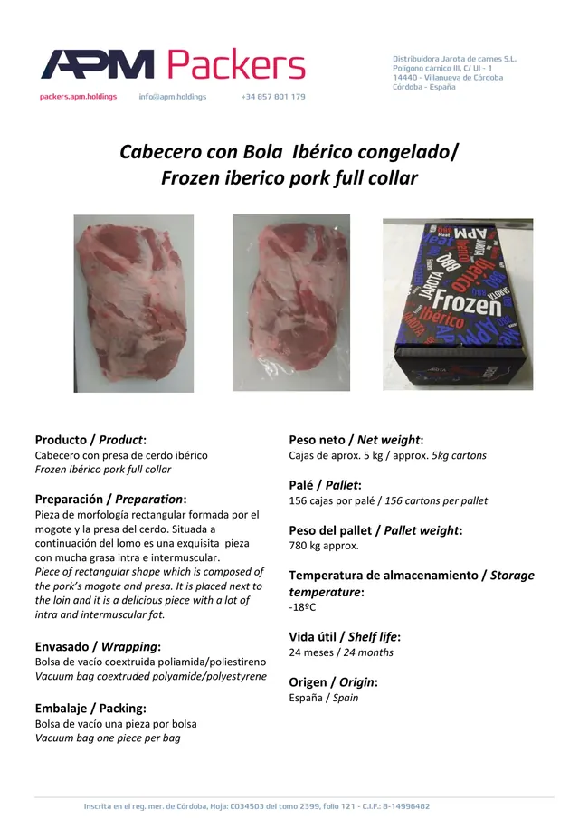 Cabecero ibérico con bola