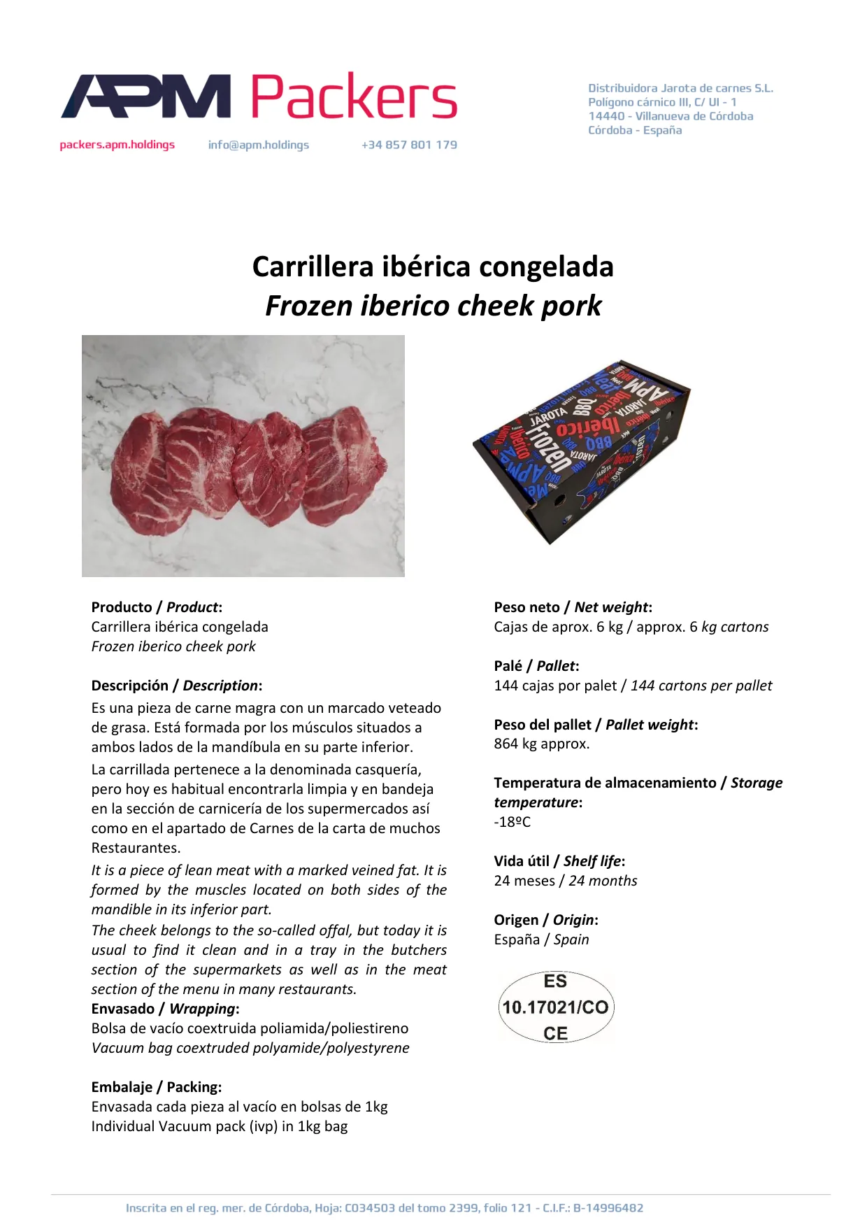 Iberian Carrillera (cheek)