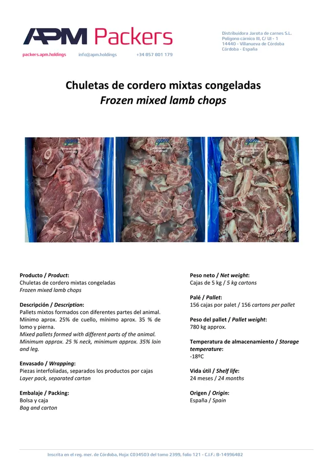 Chuletas de cordero mixtas
