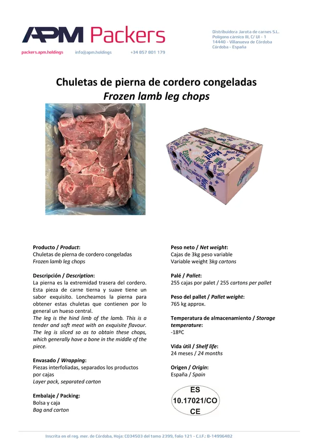 Chuletas de pierna de cordero