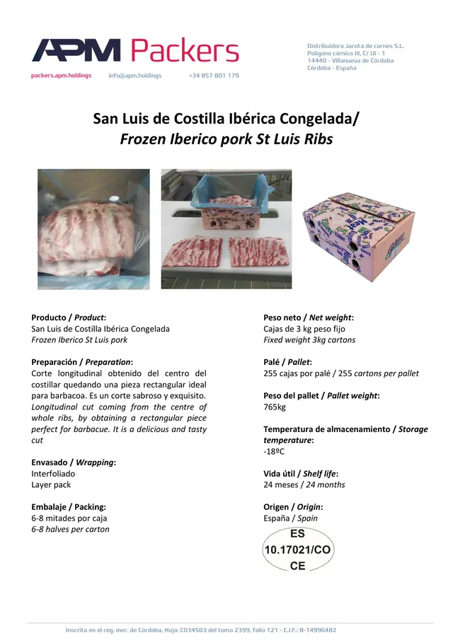 Costilla San Luis – caja 3 kg