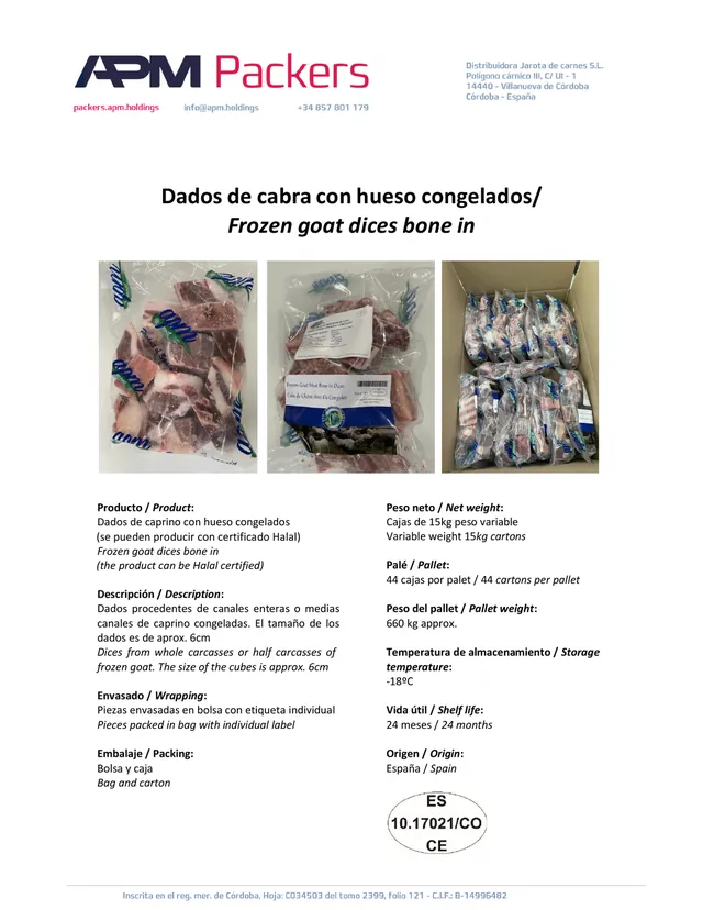 Dados de cabra con hueso 6 cm – bolsa