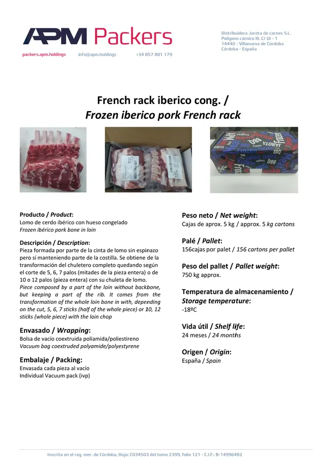 French Rack ibérico