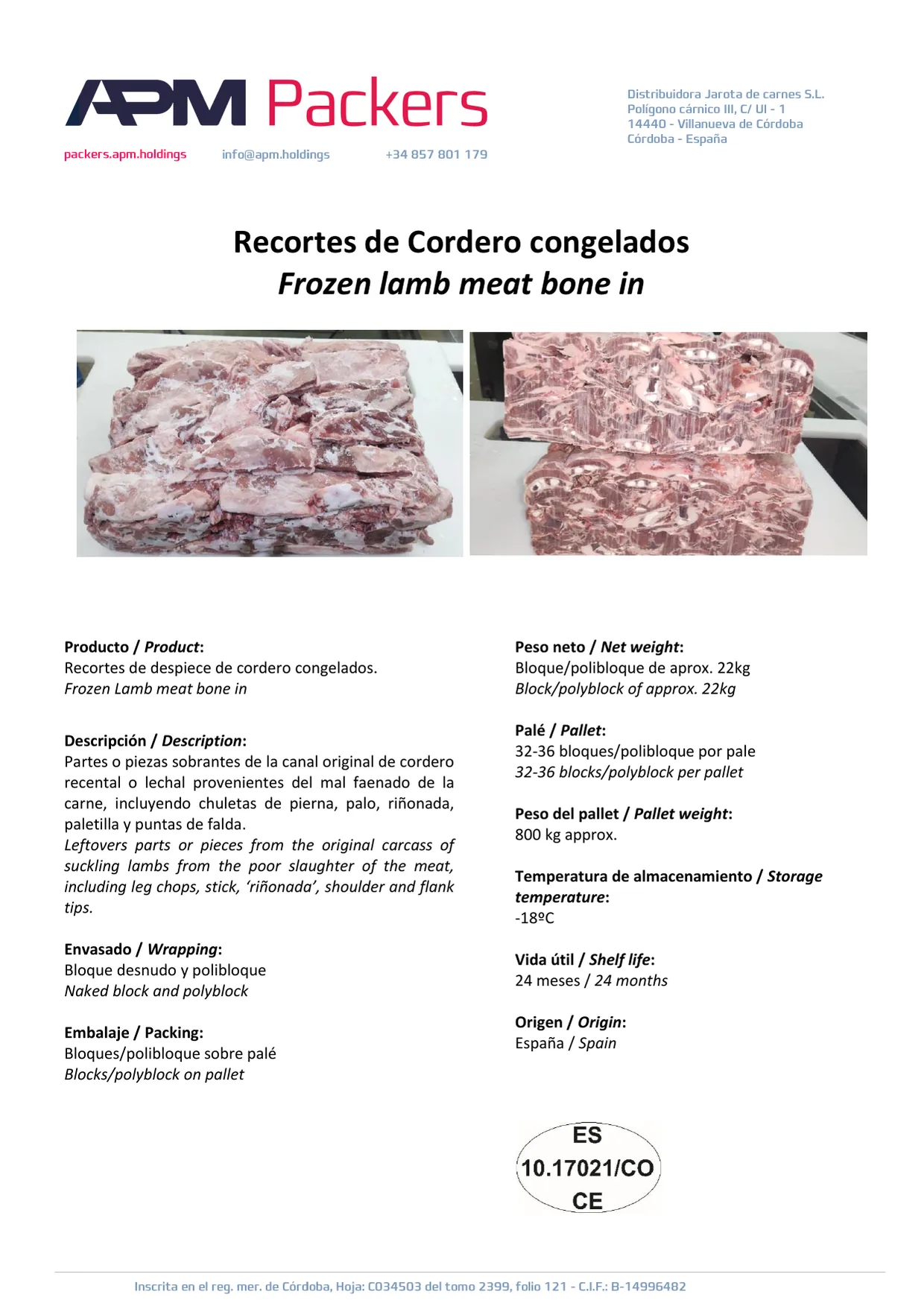 Recortes de cordero