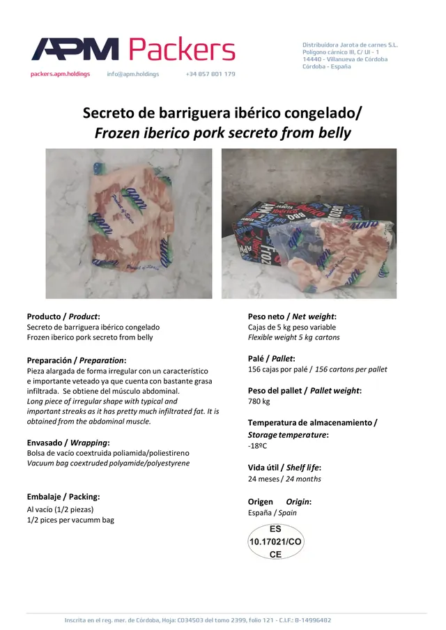 Secreto ibérico (barriguera)