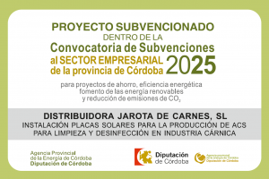 Proyecto subvencionado dentro de la Convocatorio de Subvenciones al Sector Empresarial de la Provincia de Córdoba